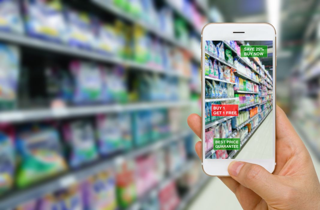 retail technology AR image in supermarket